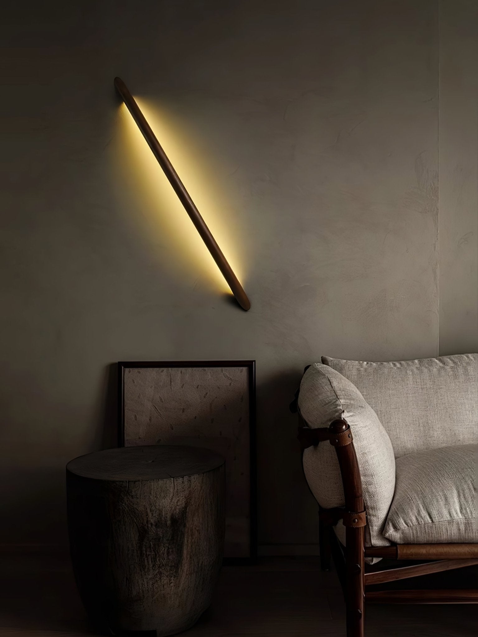 Evvinos Modern Minimalist Linear Wood Wall Light - Letslighting