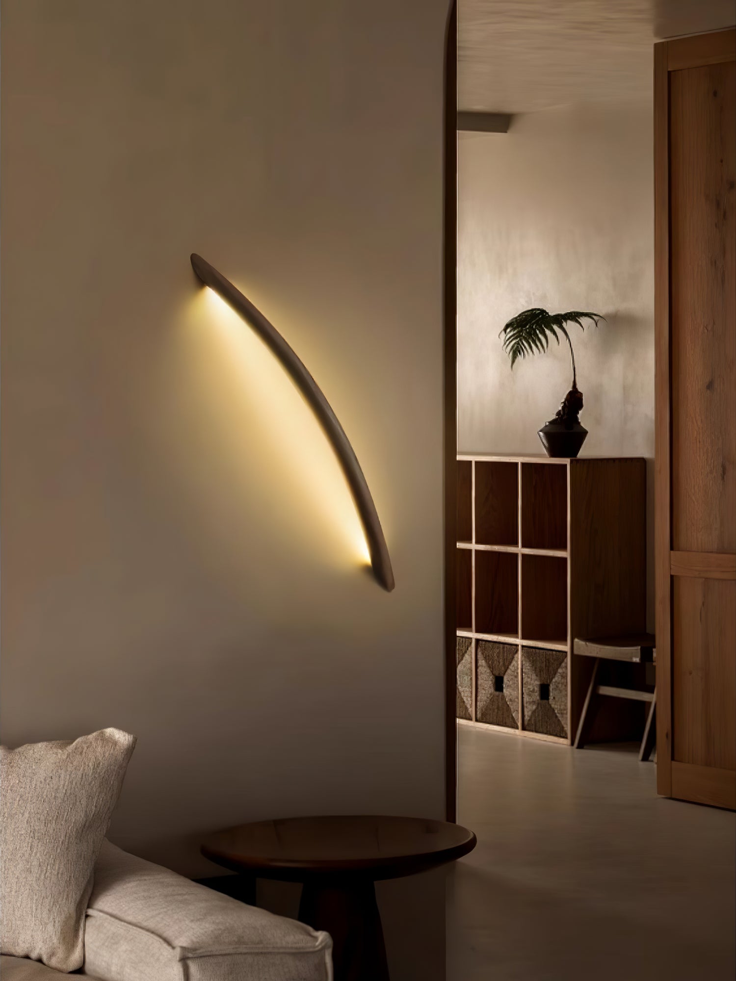 Evvinos Modern Minimalist Linear Wood Wall Light - Letslighting