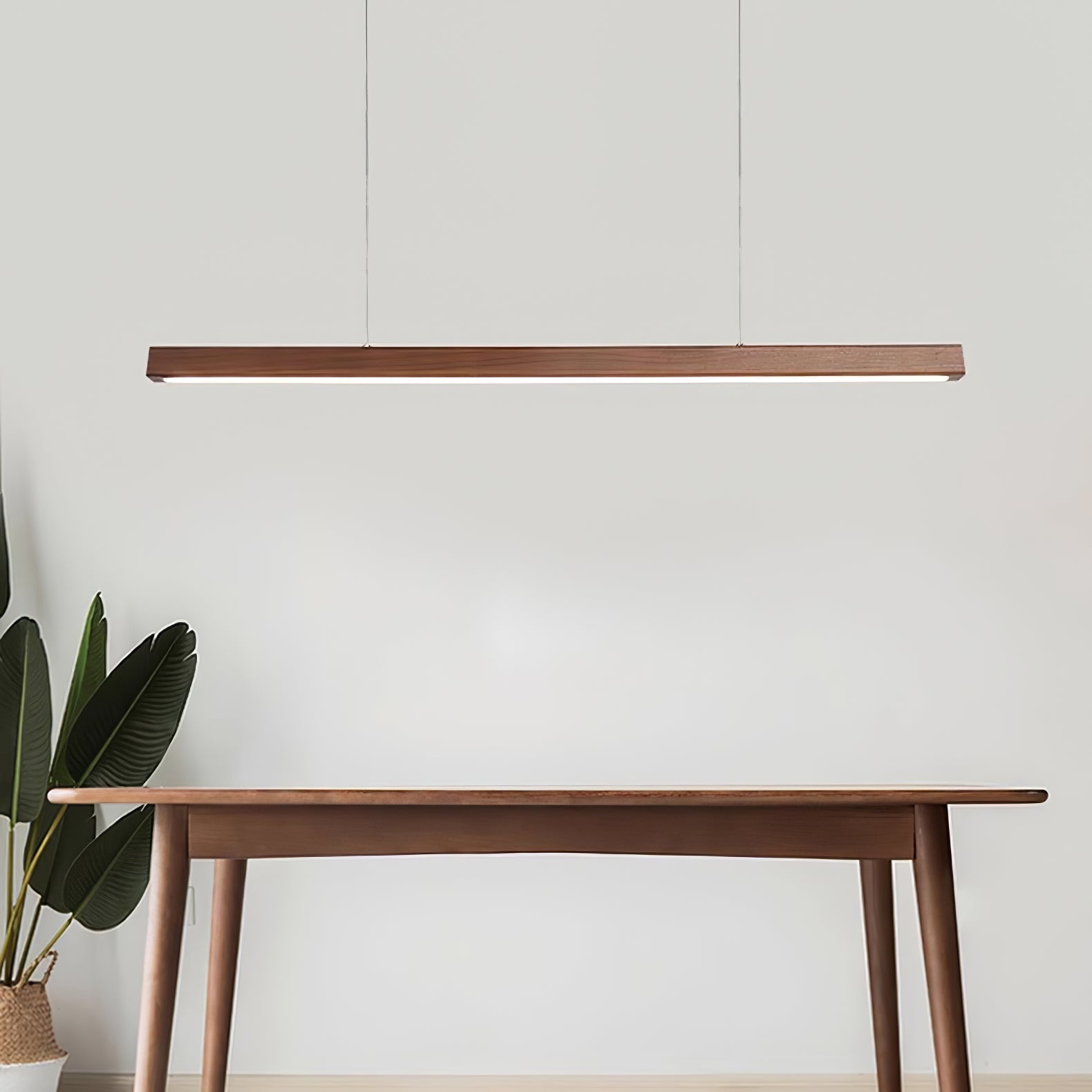 Elowen Linear Minimalist Wood Pendant Light - Letslighting