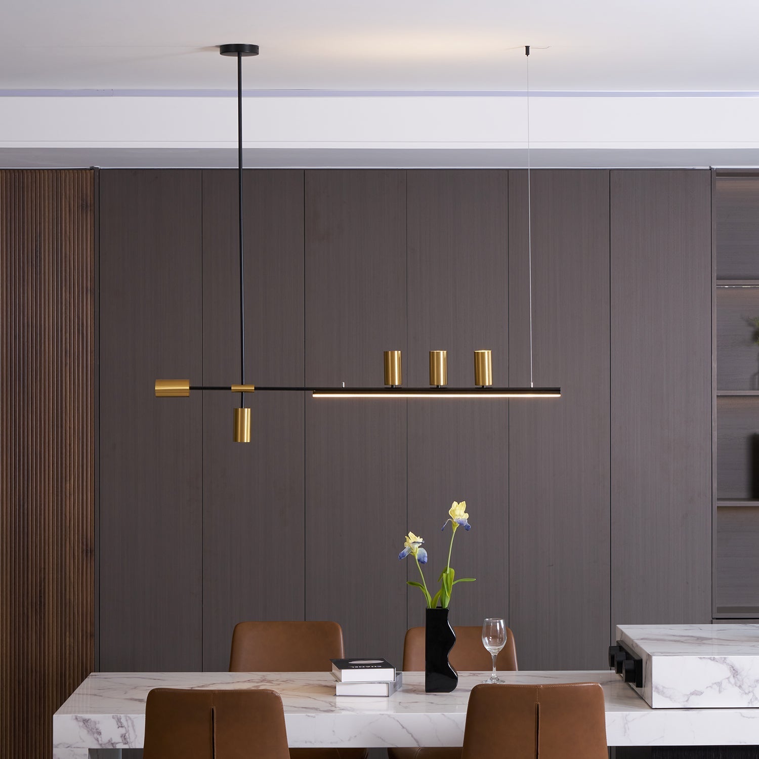 Emirel Modern Minimalist Linear Island Pendant Lamp - Letslighting