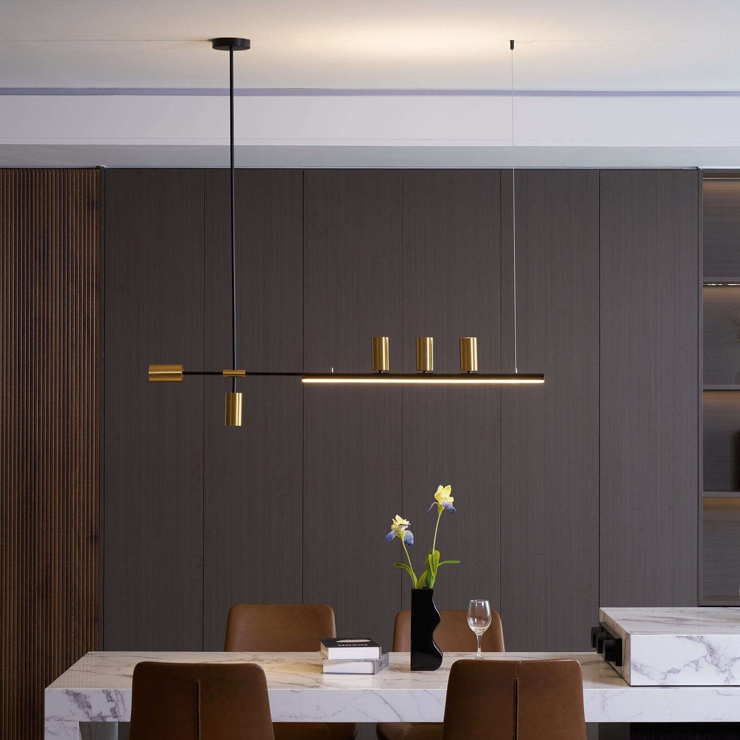 Emirel Modern Minimalist Linear Island Pendant Lamp - Letslighting