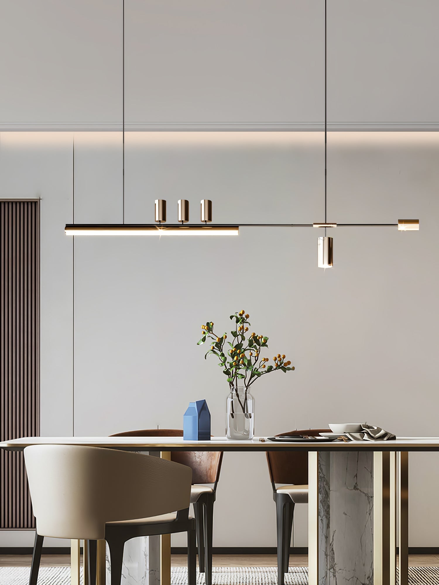 Emirel Modern Minimalist Linear Island Pendant Lamp - Letslighting