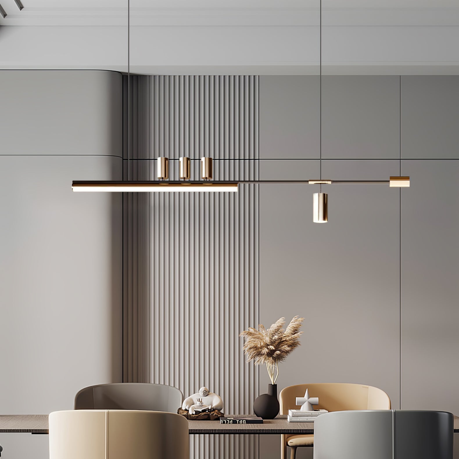 Emirel Modern Minimalist Linear Island Pendant Lamp - Letslighting