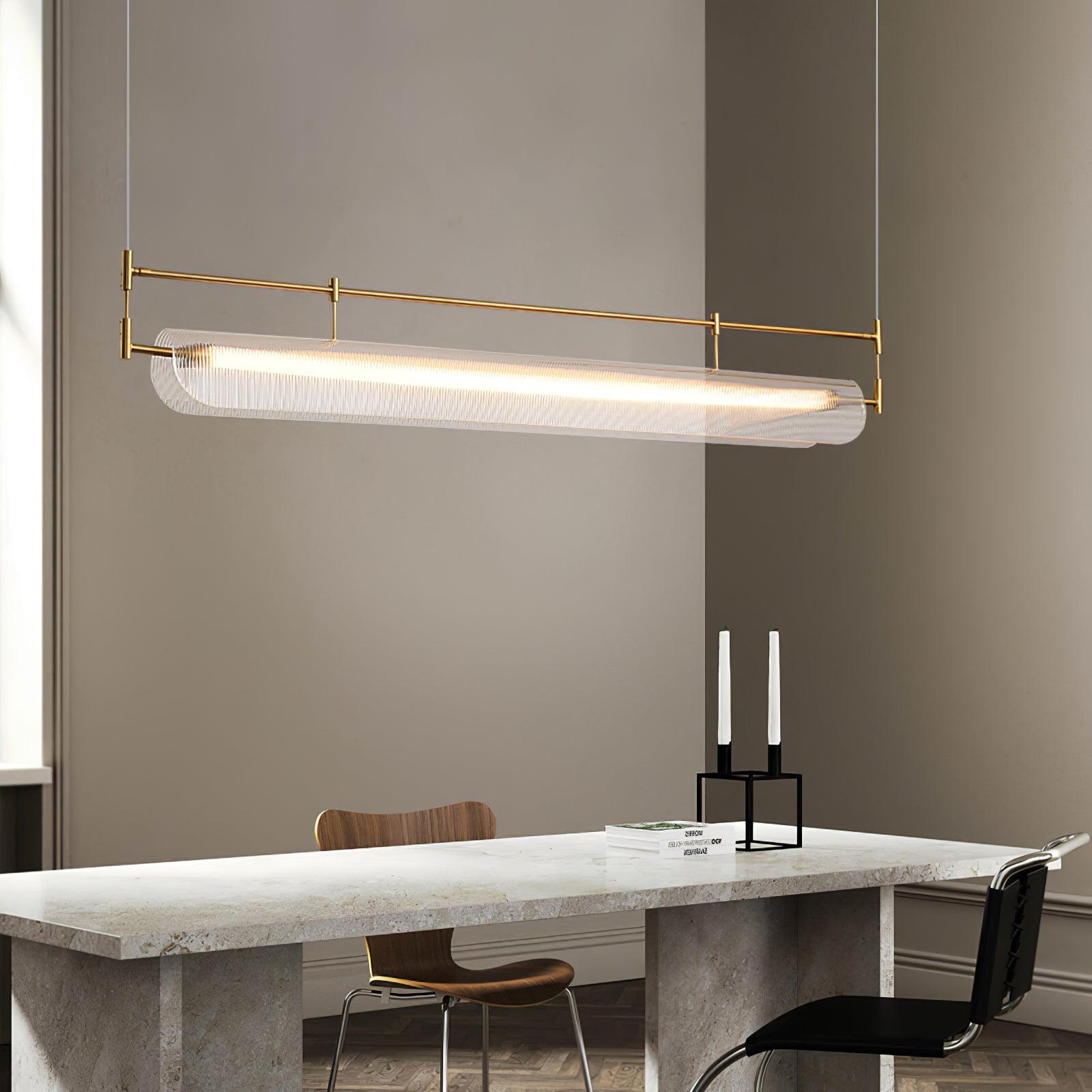 Lustra Chandelier Linear Strip Acrylic Long - Letslighting