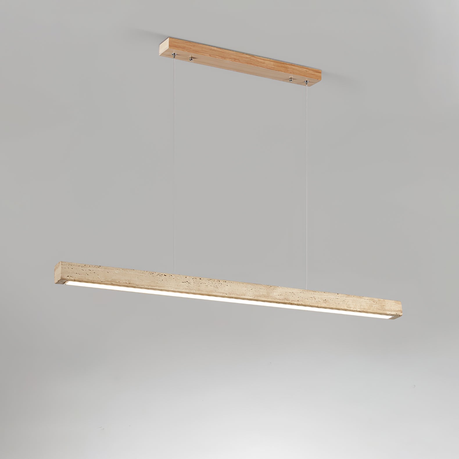 Imiror Minimalist Travertine Linear Pendant - Letslighting