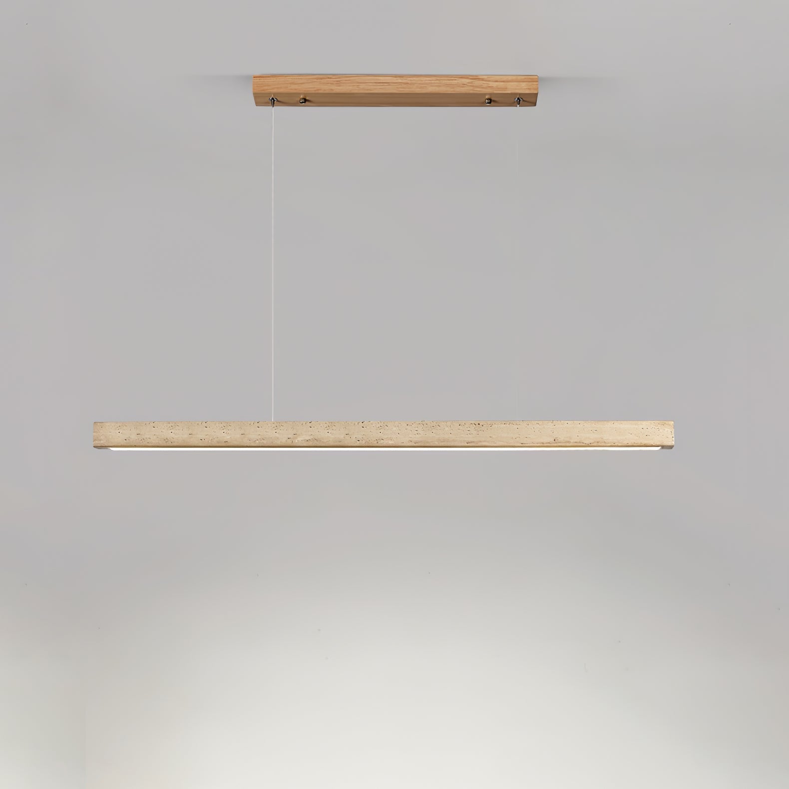 Imiror Minimalist Travertine Linear Pendant - Letslighting
