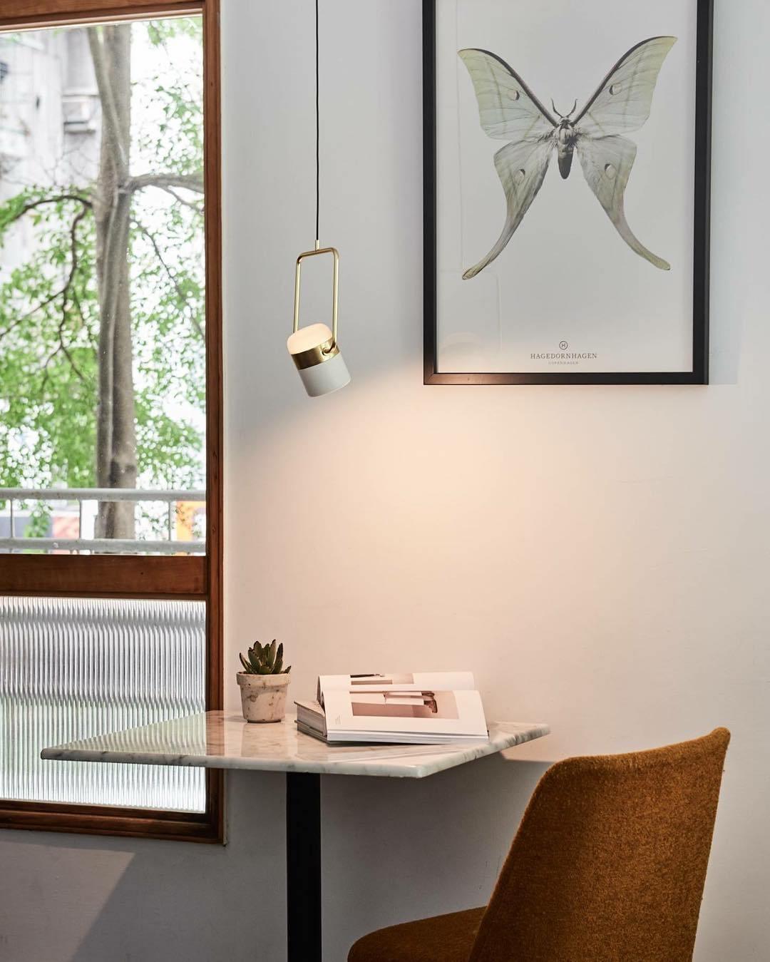 Solara Pendant Lamp Adjustable Glass with Brass - Letslighting