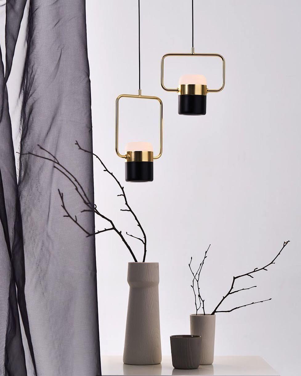 Solara Pendant Lamp Adjustable Glass with Brass - Letslighting
