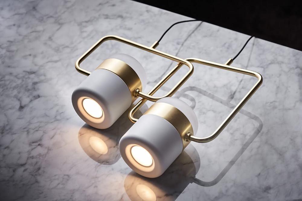 Solara Pendant Lamp Adjustable Glass with Brass - Letslighting