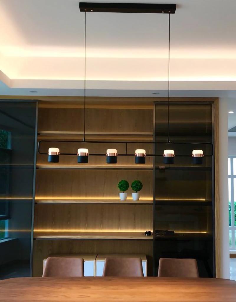 Solara Pendant Lamp Adjustable Glass with Brass - Letslighting