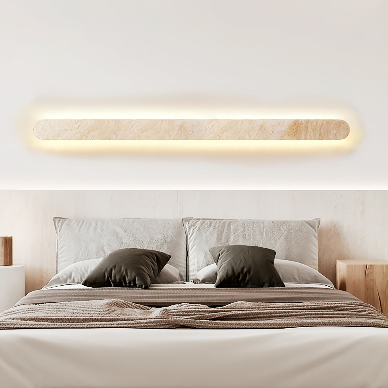 Lior Minimalist Travertine Wall Light