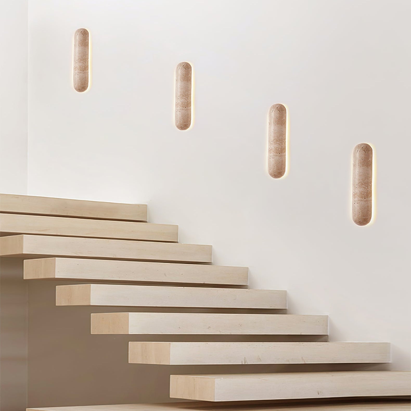 Liora Minimalist Travertine Wall Light