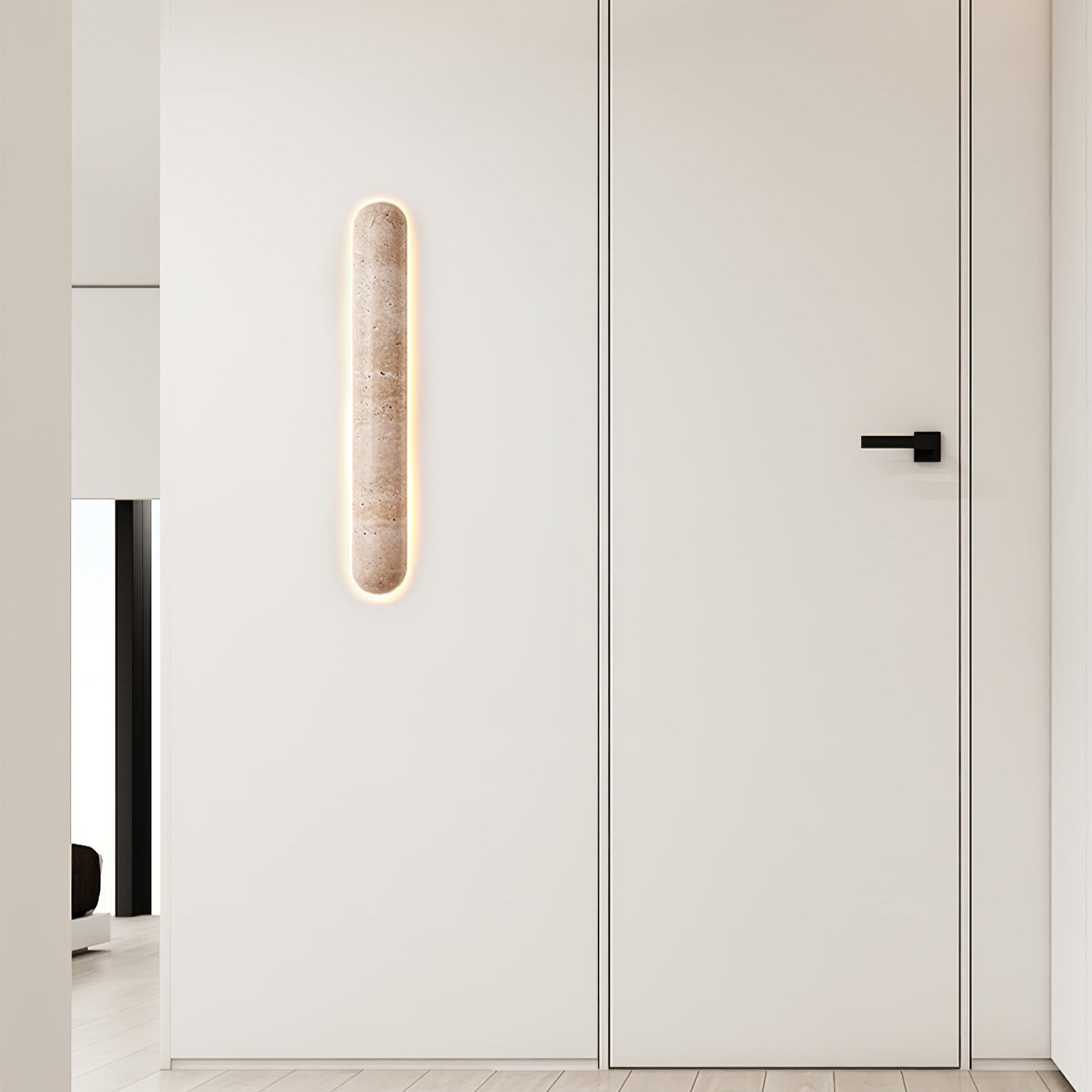 Liora Minimalist Travertine Wall Light