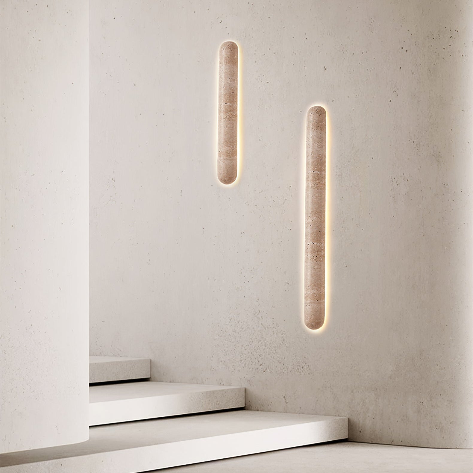Liora Minimalist Travertine Wall Light