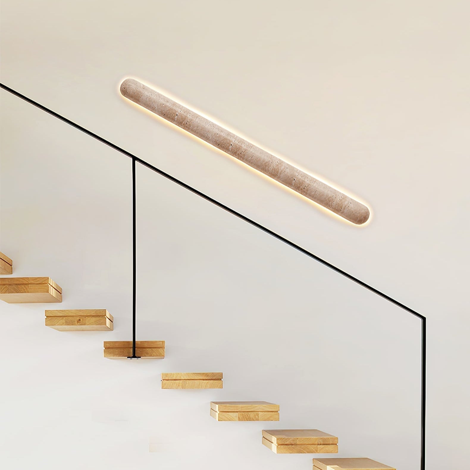 Liora Minimalist Travertine Wall Light