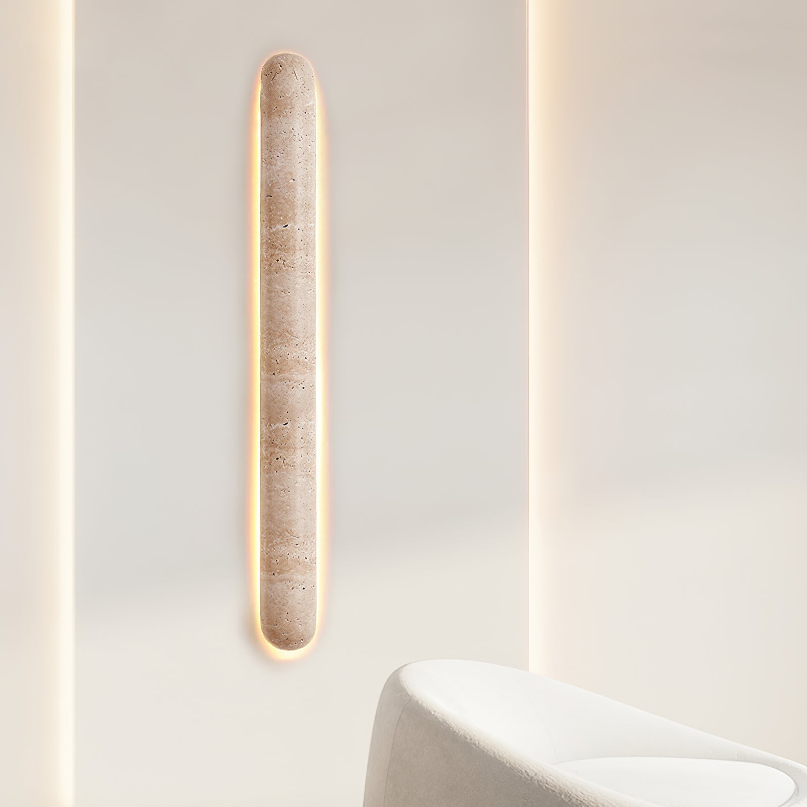 Liora Minimalist Travertine Wall Light