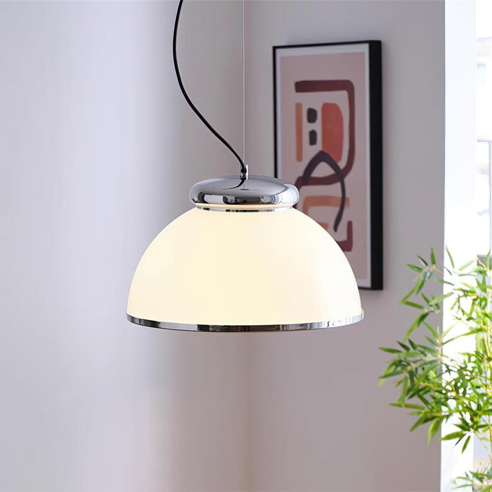 Lita Pendant Lamp Glass Dome Chrome Trim - Letslighting