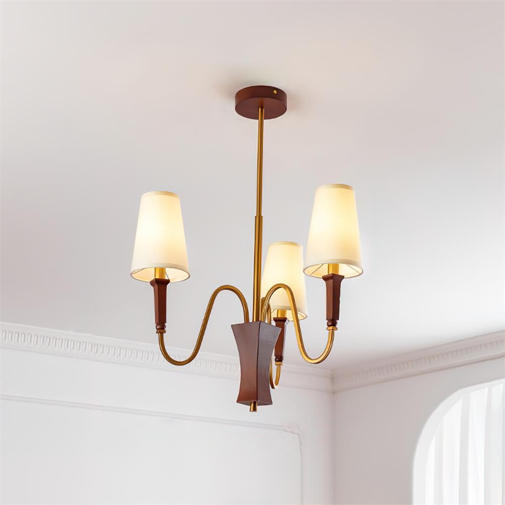 Gianna Chandelier Wave Gold Tapered - Letslighting