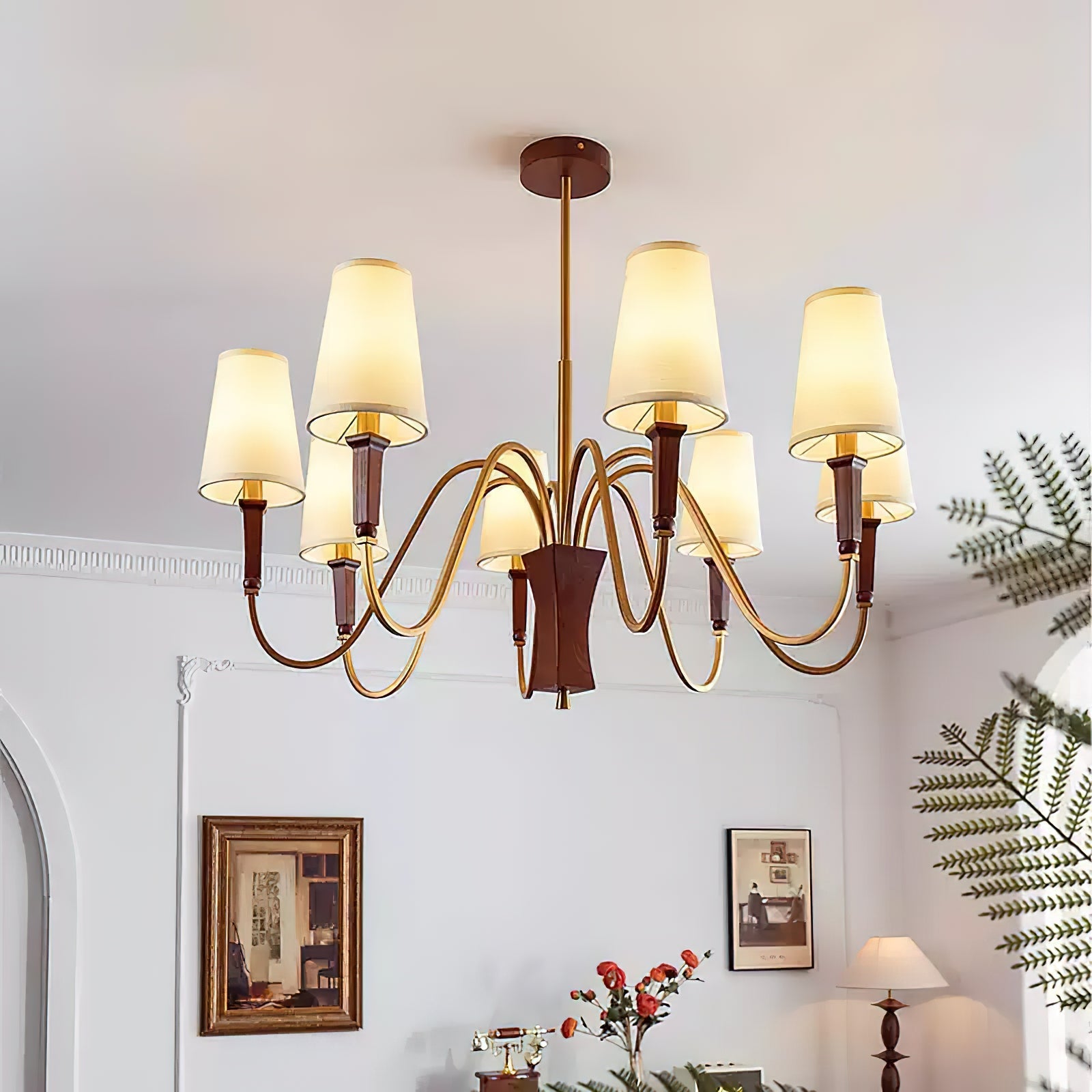 Gianna Chandelier Wave Gold Tapered - Letslighting