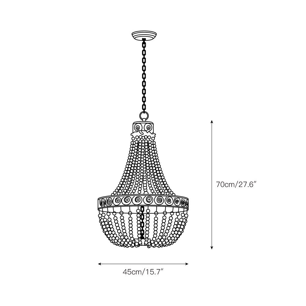 Ulvararis Postmodern Luxury Beaded Wooden Chandelier - Letslighting