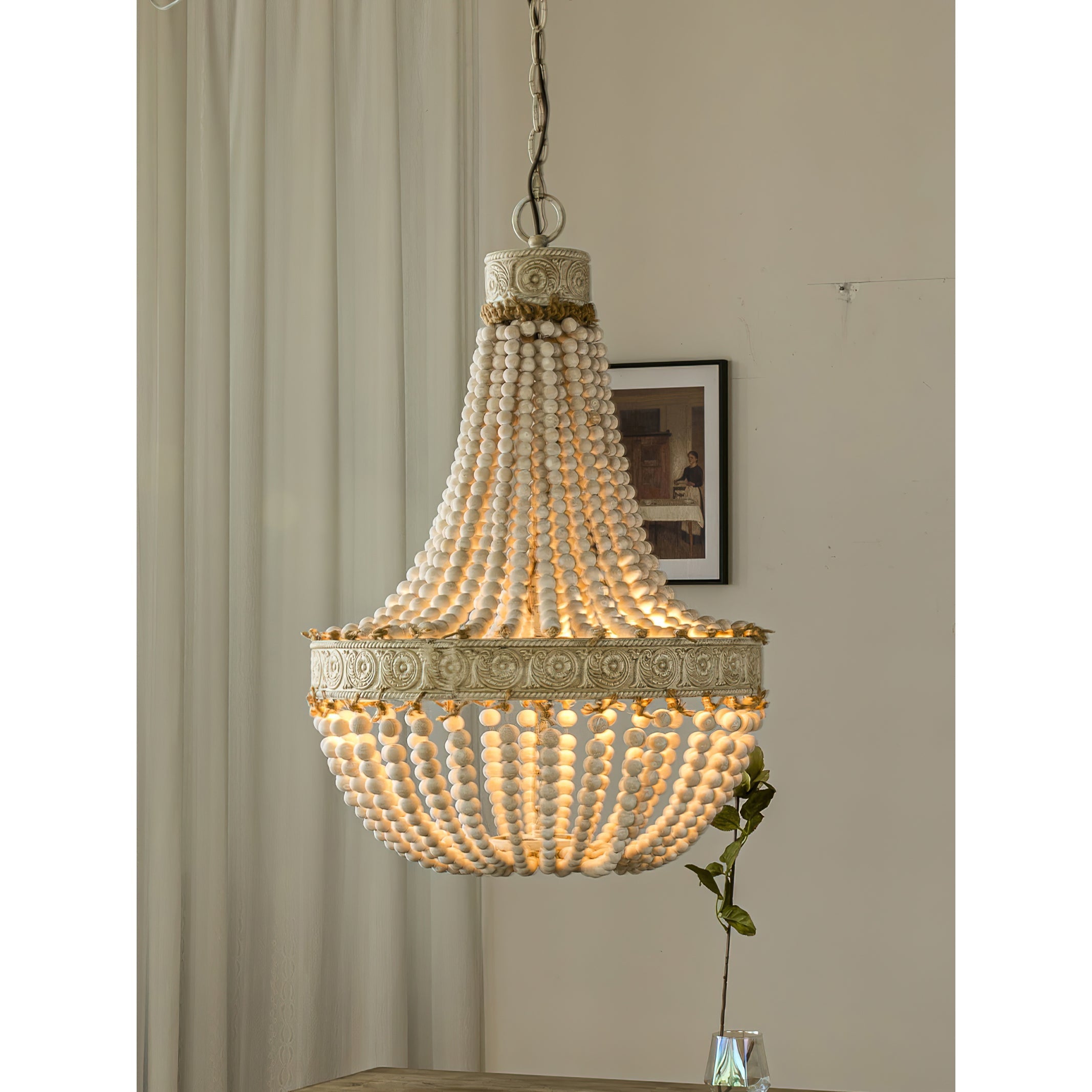 Ulvararis Postmodern Luxury Beaded Wooden Chandelier - Letslighting