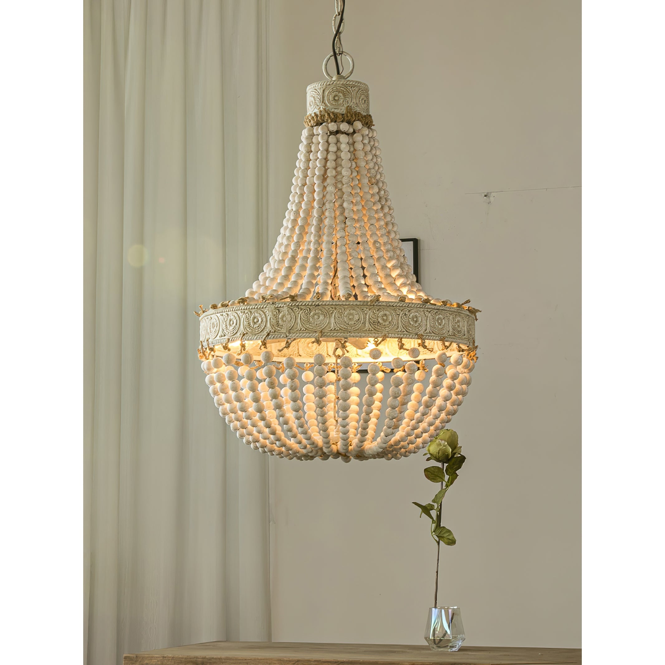 Ulvararis Postmodern Luxury Beaded Wooden Chandelier - Letslighting