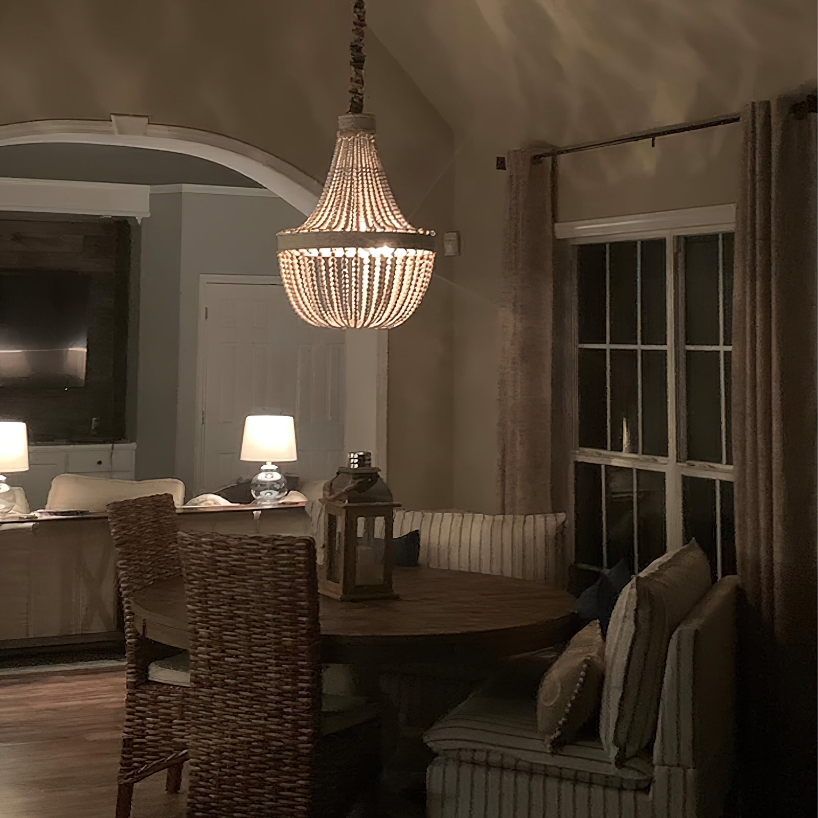Ulvararis Postmodern Luxury Beaded Wooden Chandelier - Letslighting
