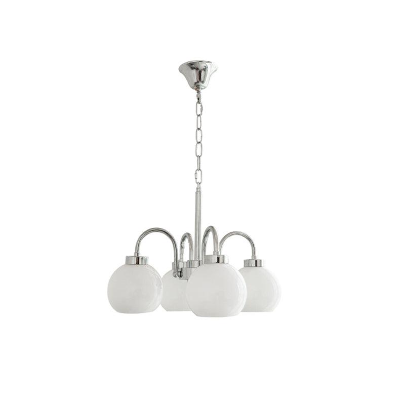 Lustra Chandelier Yellow Glass Globes - Letslighting