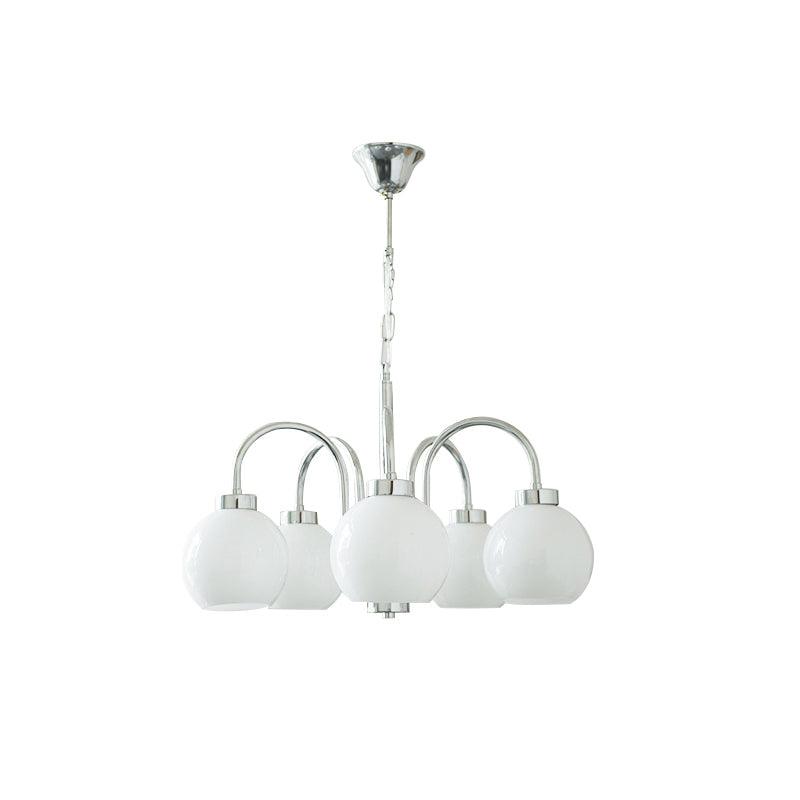 Lustra Chandelier Yellow Glass Globes - Letslighting