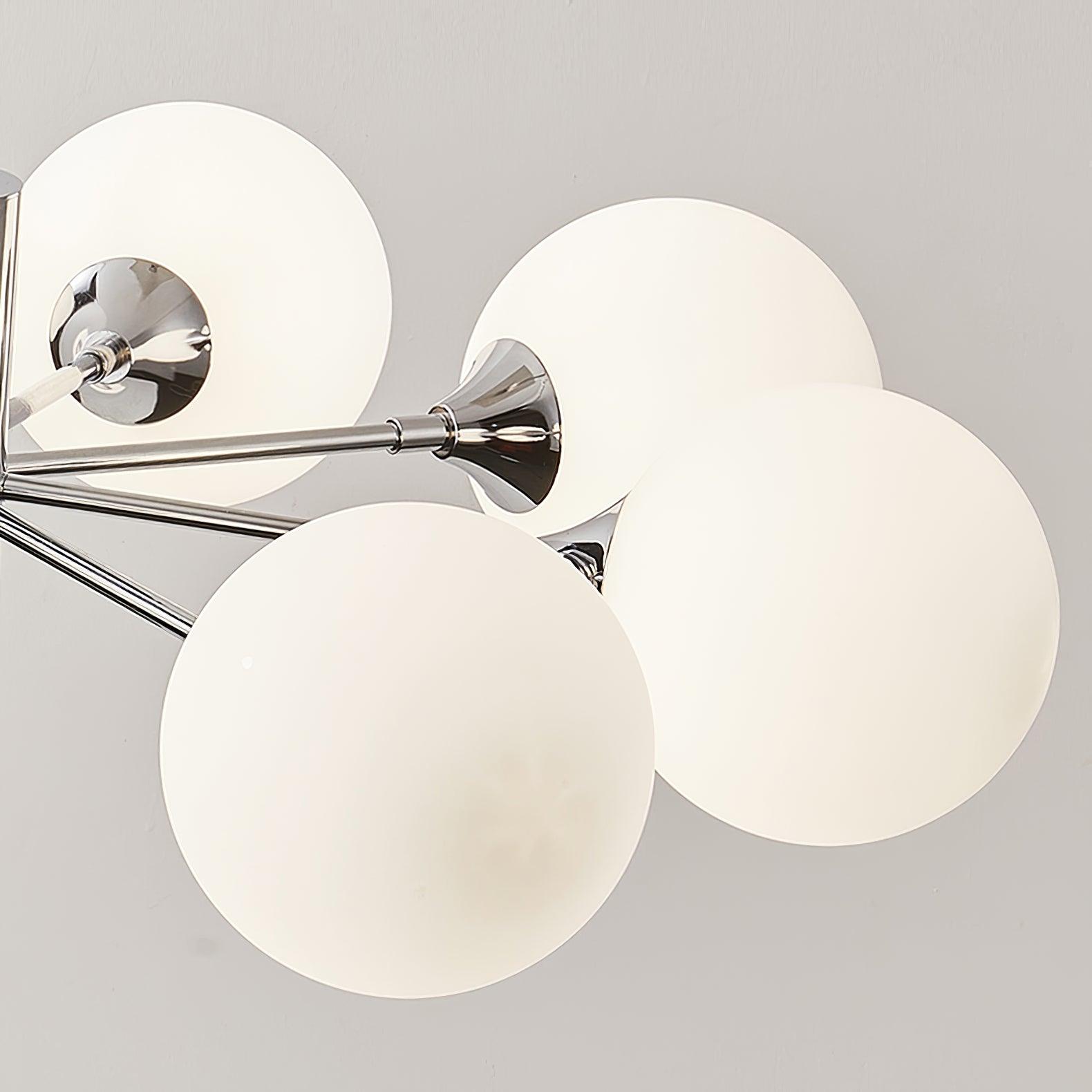 Lustra Chandelier Chrome Glass Globe - Letslighting