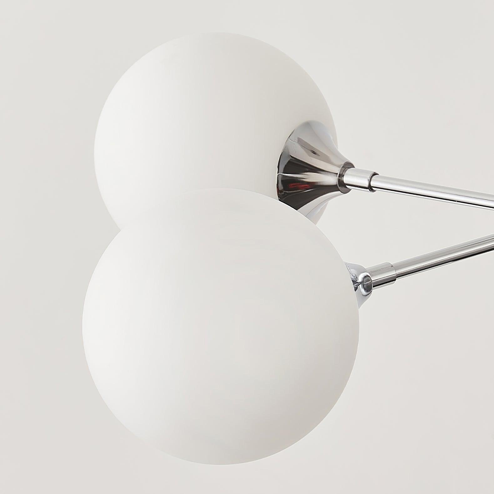 Lustra Chandelier Chrome Glass Globe - Letslighting
