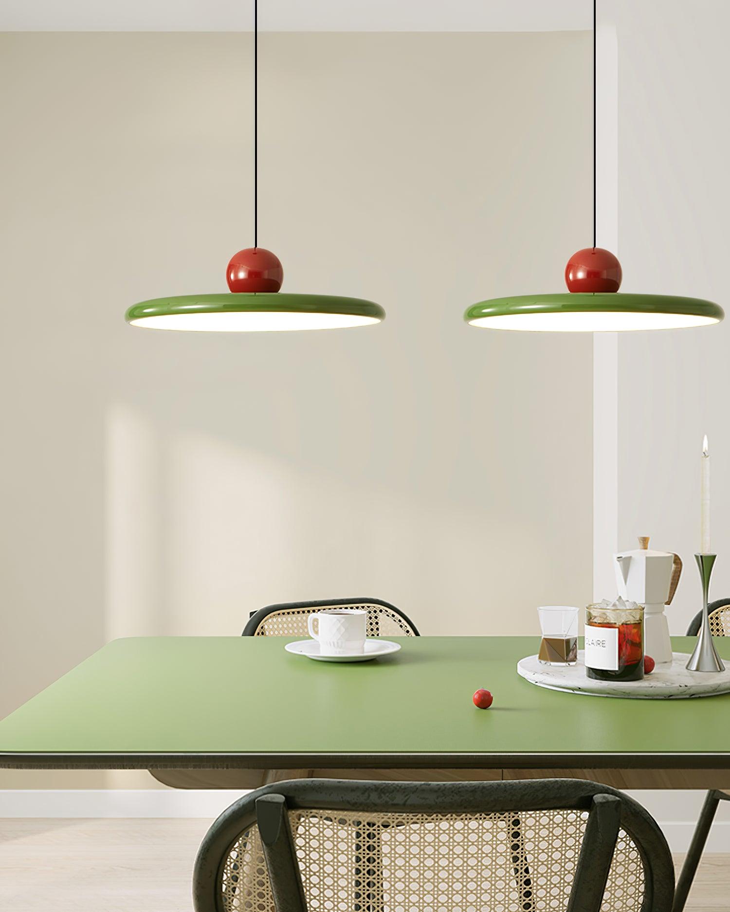 Lustra Pendant Lamp Swag Green and Red - Letslighting
