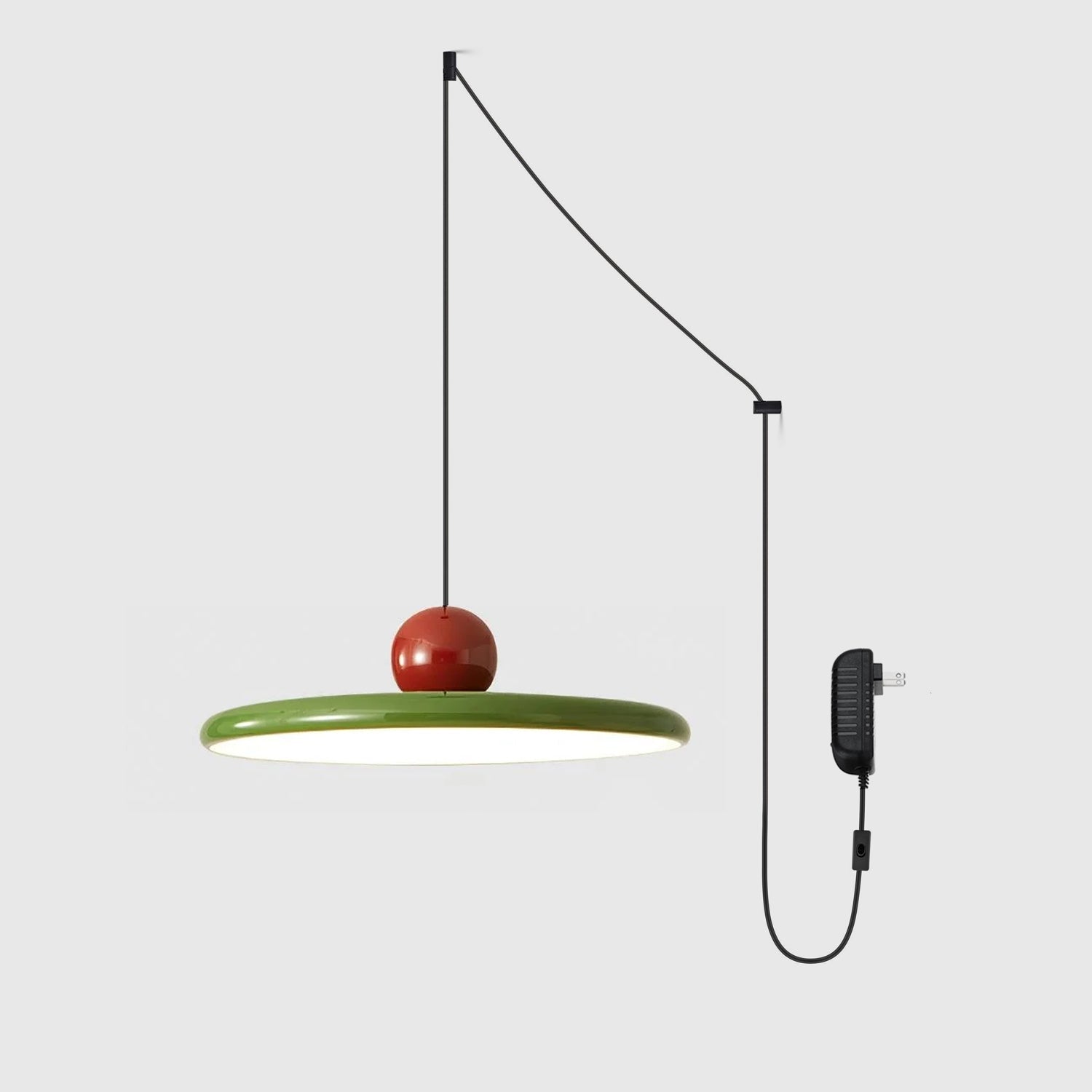 Lustra Pendant Lamp Swag Green and Red - Letslighting