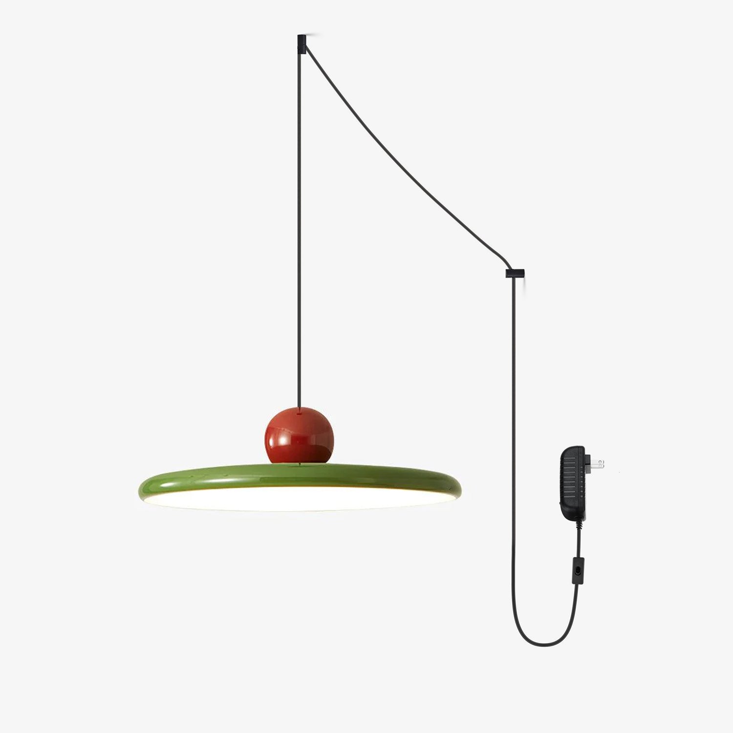 Lustra Pendant Lamp Swag Green and Red - Letslighting