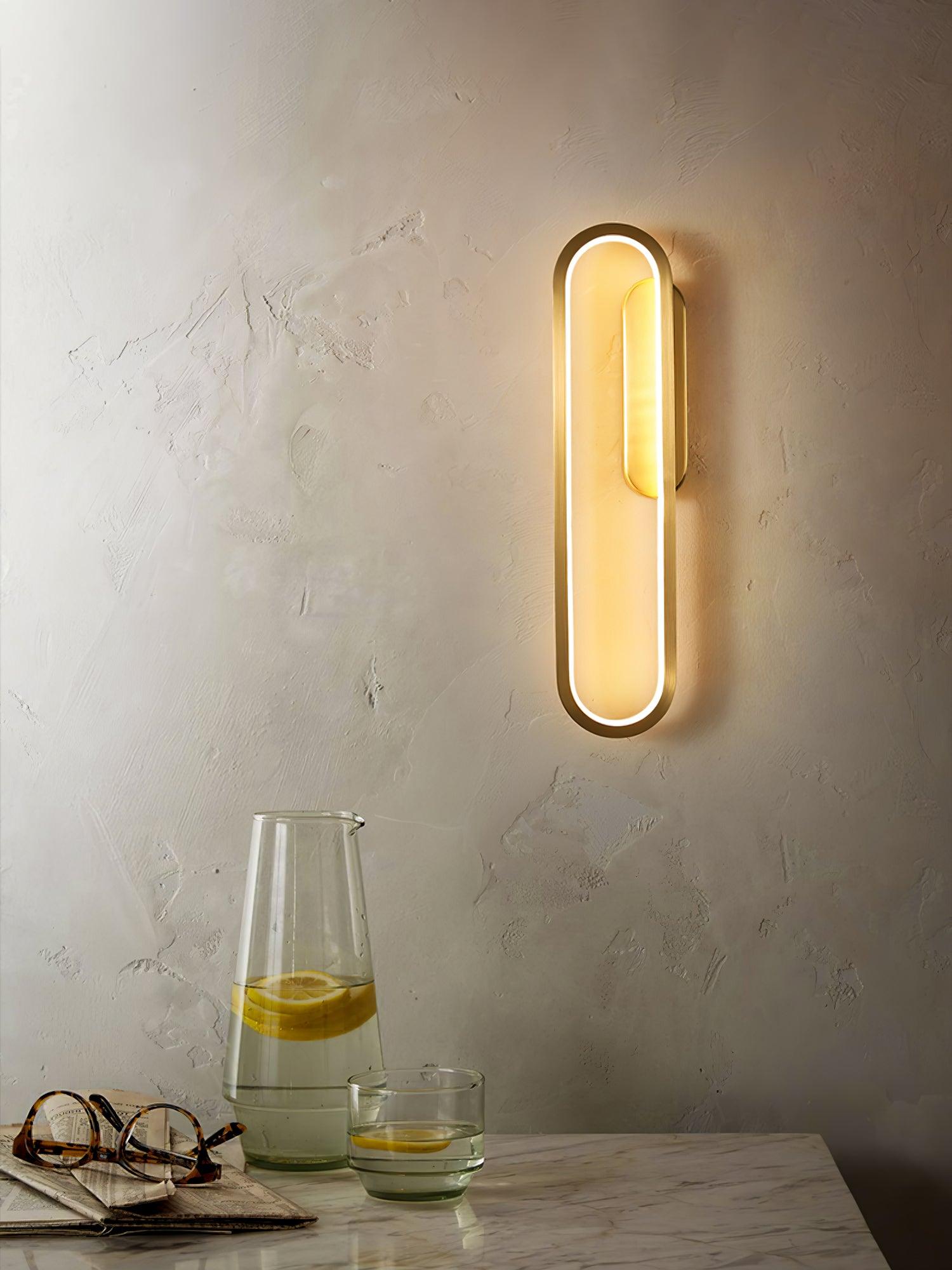 Mirage Classic Long Ova Brass Wall Lamp - Letslighting