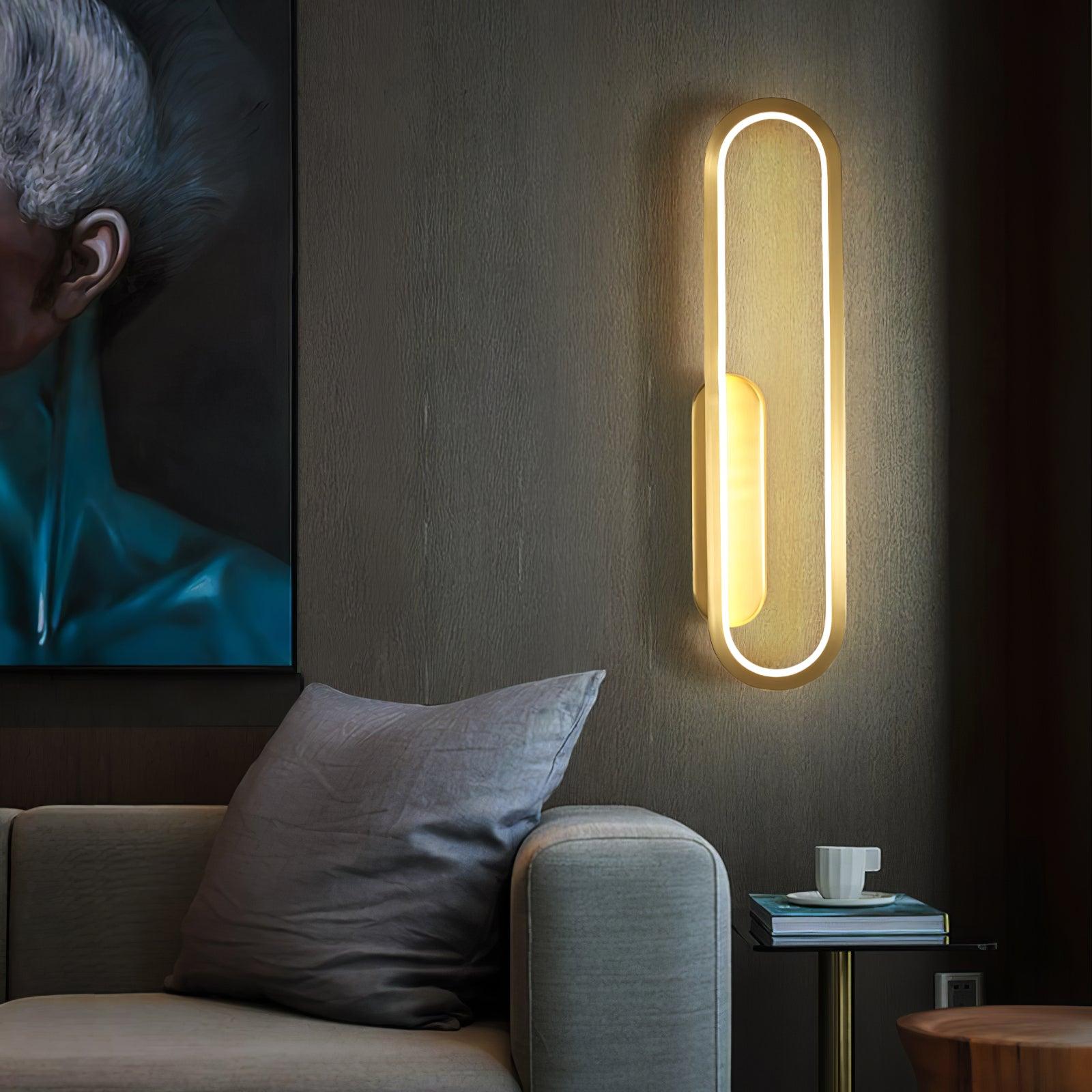 Mirage Classic Long Ova Brass Wall Lamp - Letslighting