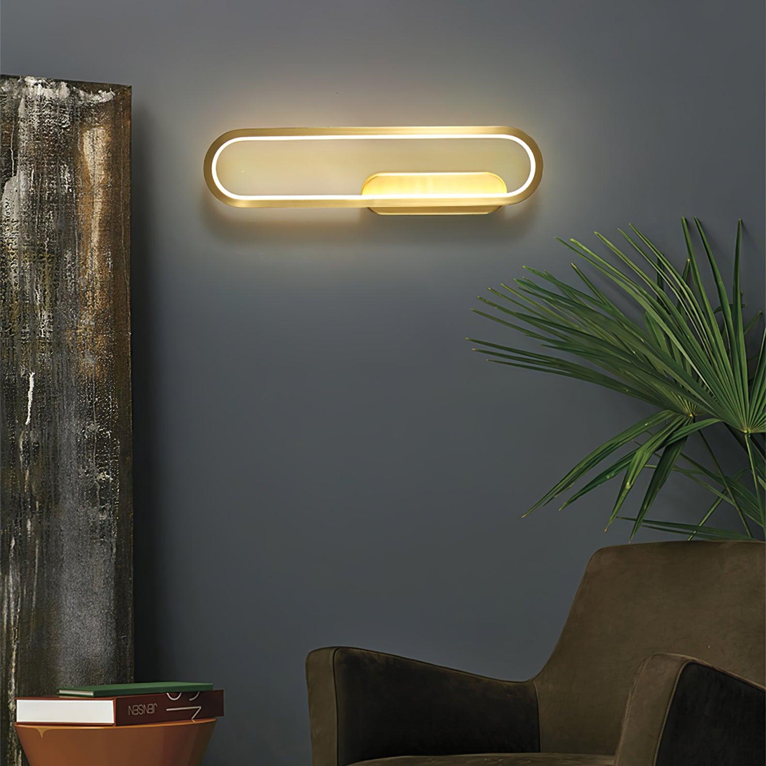 Mirage Classic Long Ova Brass Wall Lamp - Letslighting