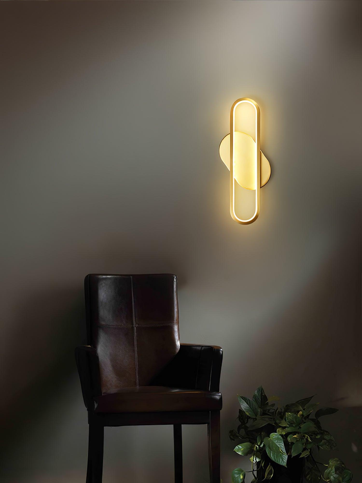 Mirage Classic Long Ova Brass Wall Lamp - Letslighting