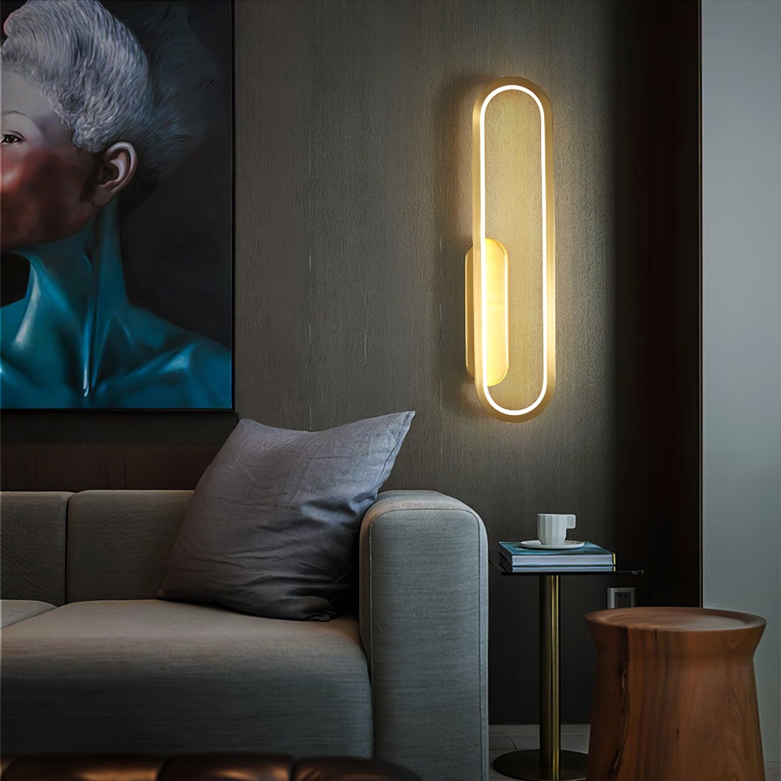 Mirage Classic Long Ova Brass Wall Lamp - Letslighting