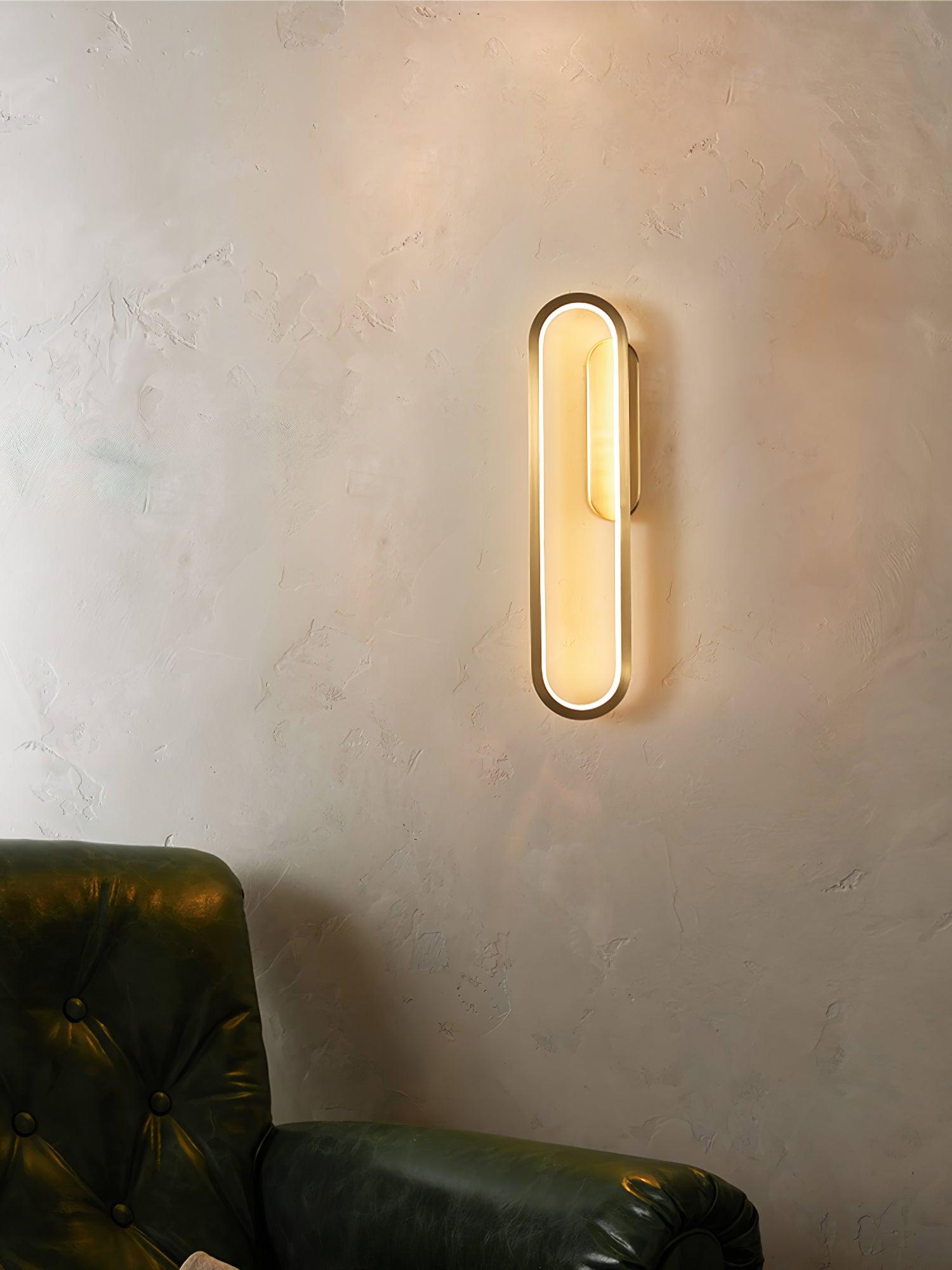 Mirage Classic Long Ova Brass Wall Lamp - Letslighting