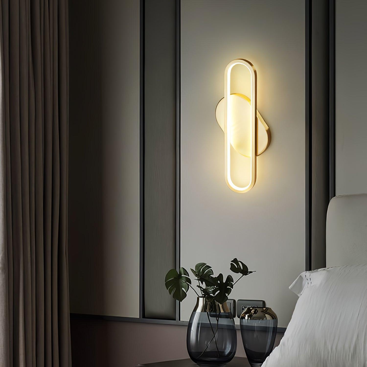 Mirage Classic Long Ova Brass Wall Lamp - Letslighting