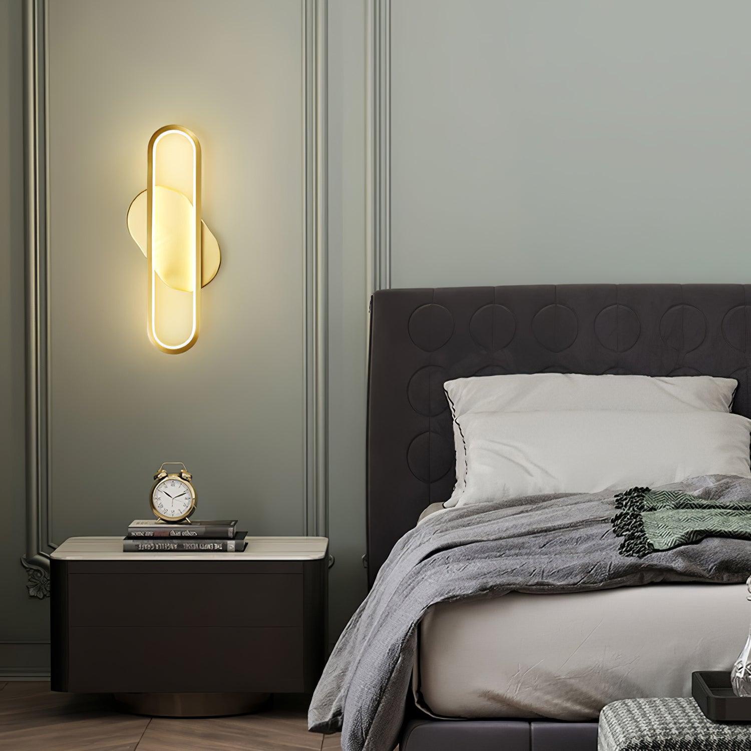 Mirage Classic Long Ova Brass Wall Lamp - Letslighting