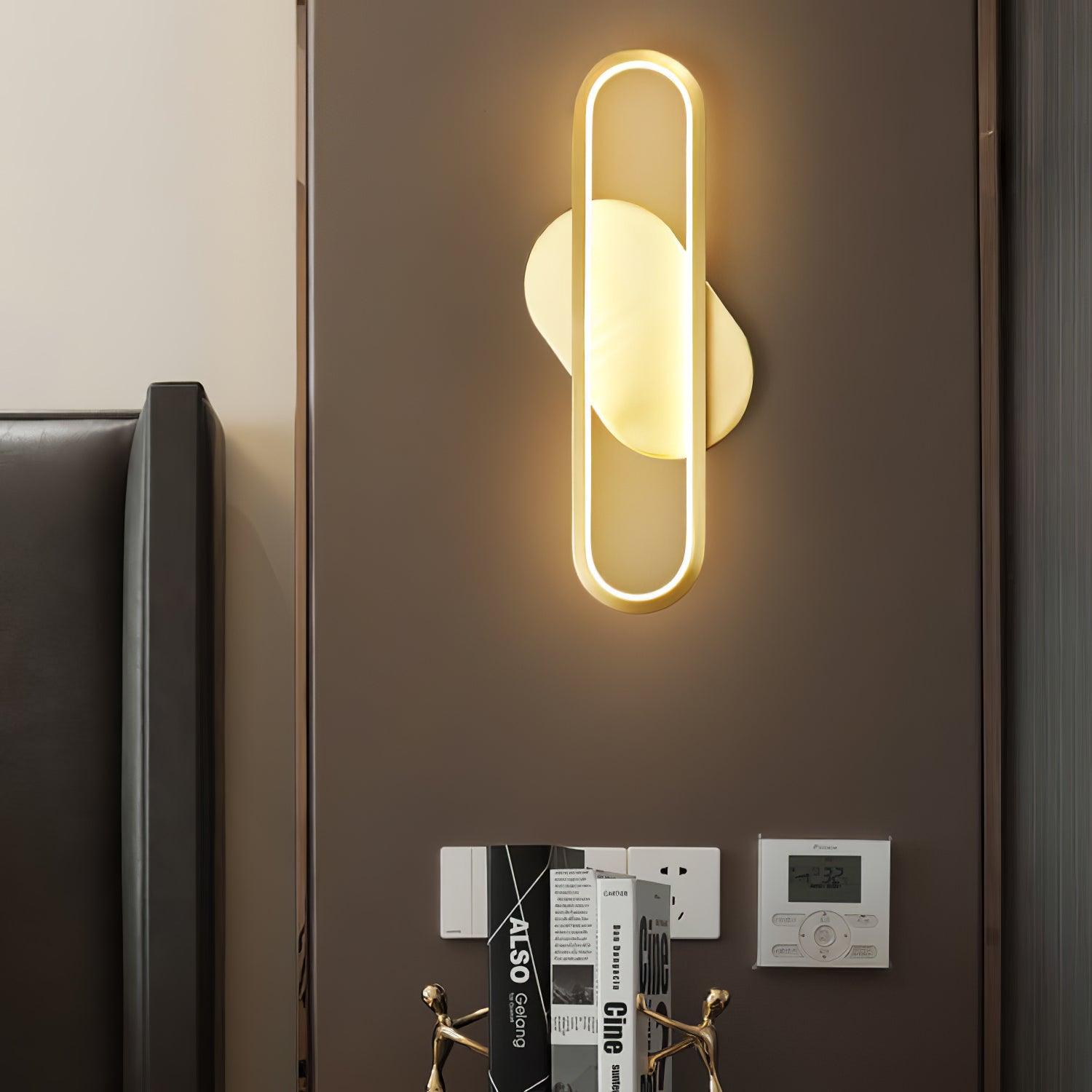 Mirage Classic Long Ova Brass Wall Lamp - Letslighting