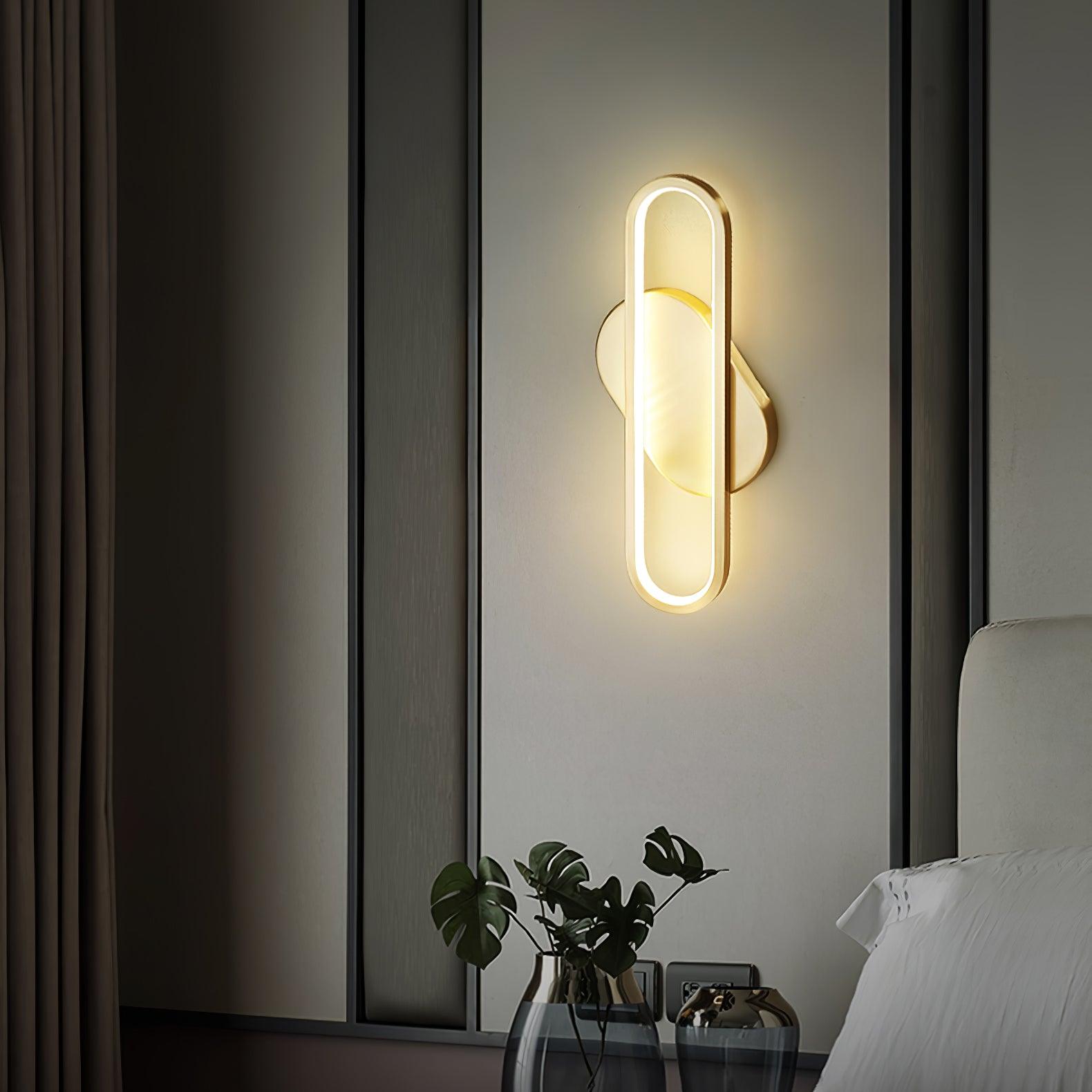 Mirage Classic Long Ova Brass Wall Lamp - Letslighting