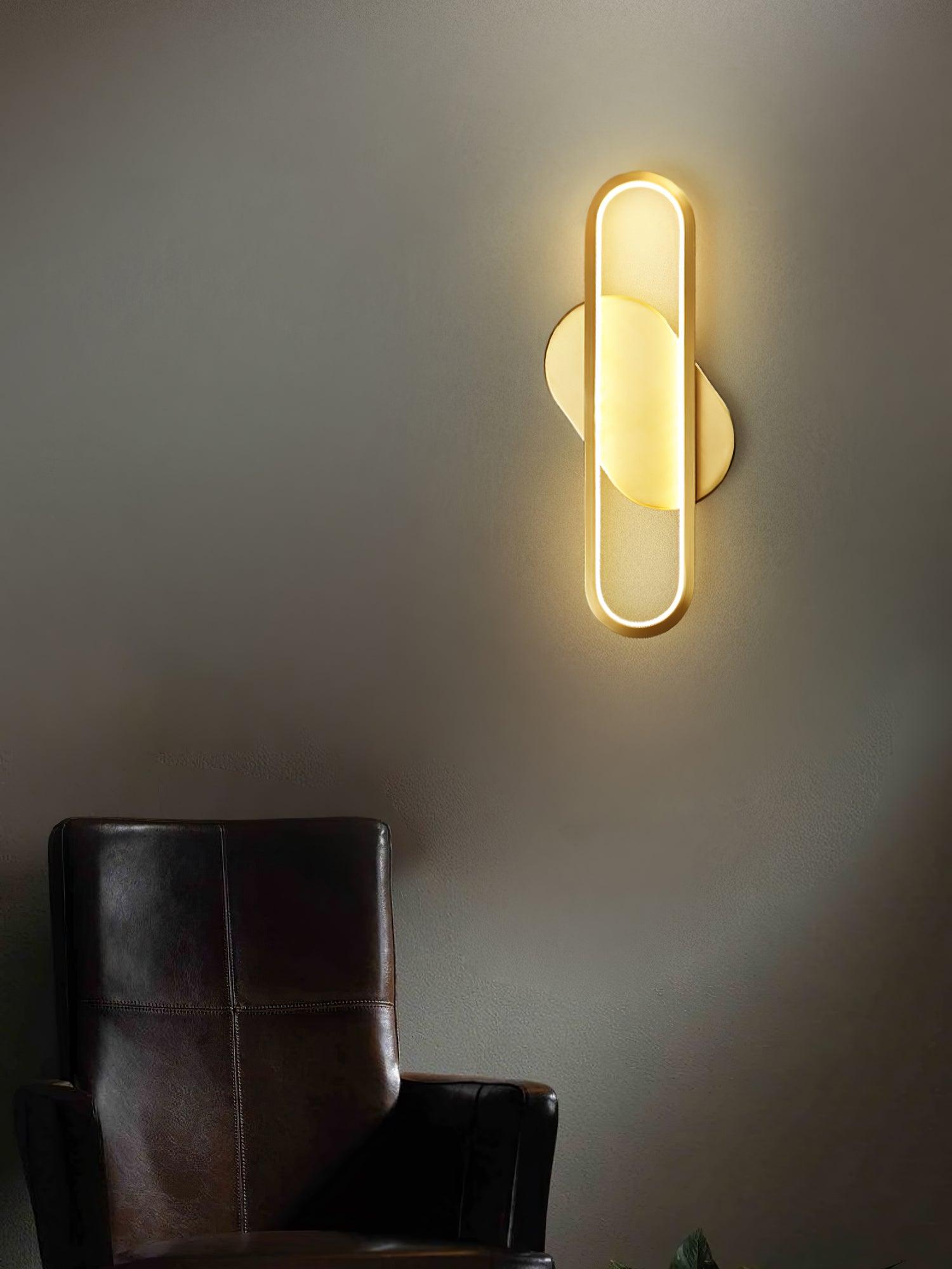 Mirage Classic Long Ova Brass Wall Lamp - Letslighting