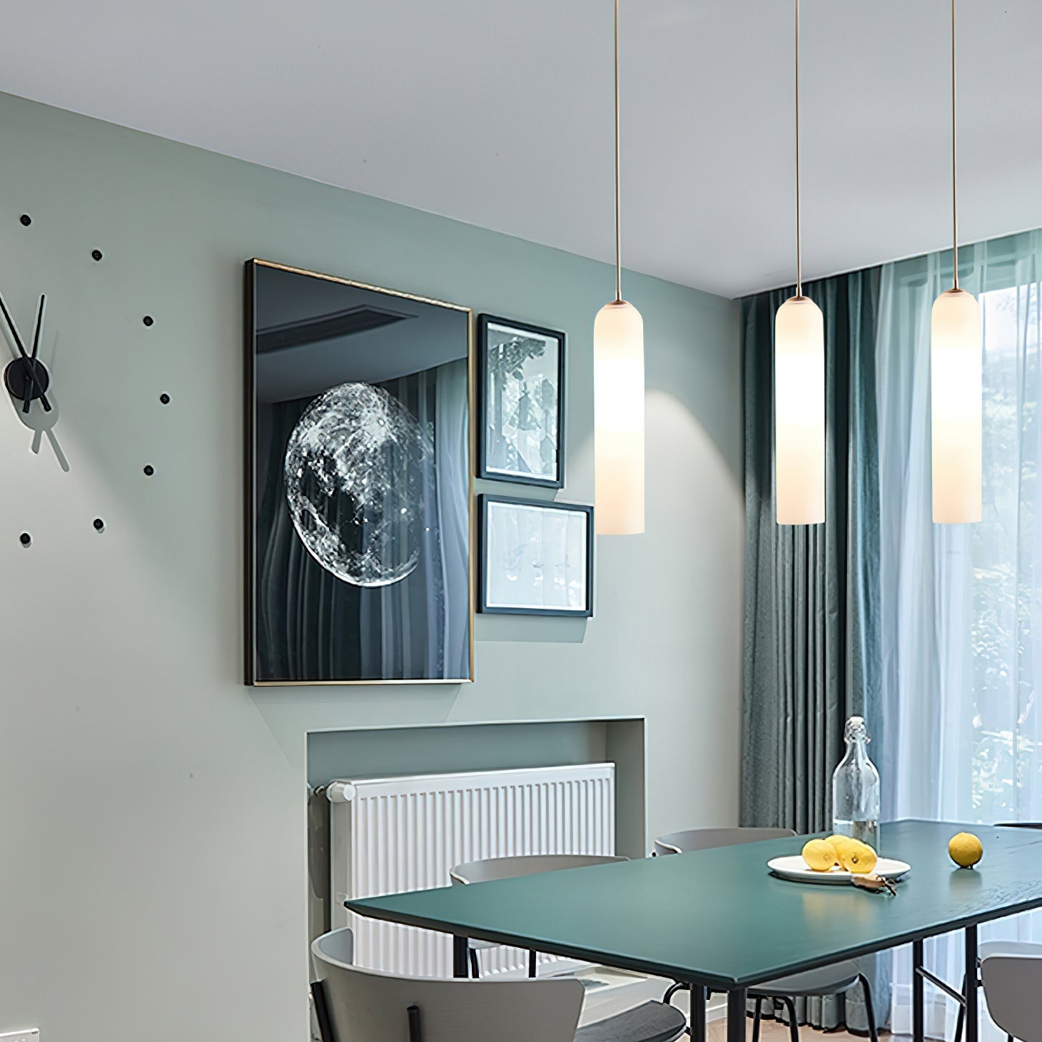 Valentina Long Tube Glass Pendant Light