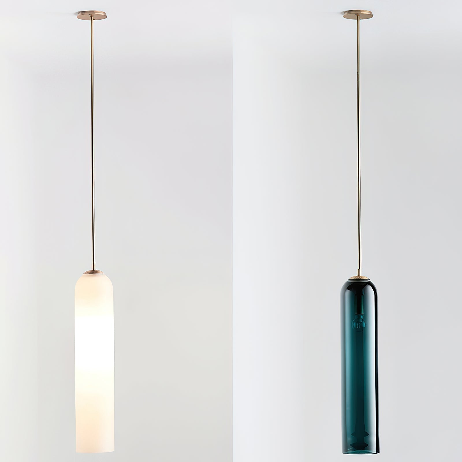 Valentina Long Tube Glass Pendant Light