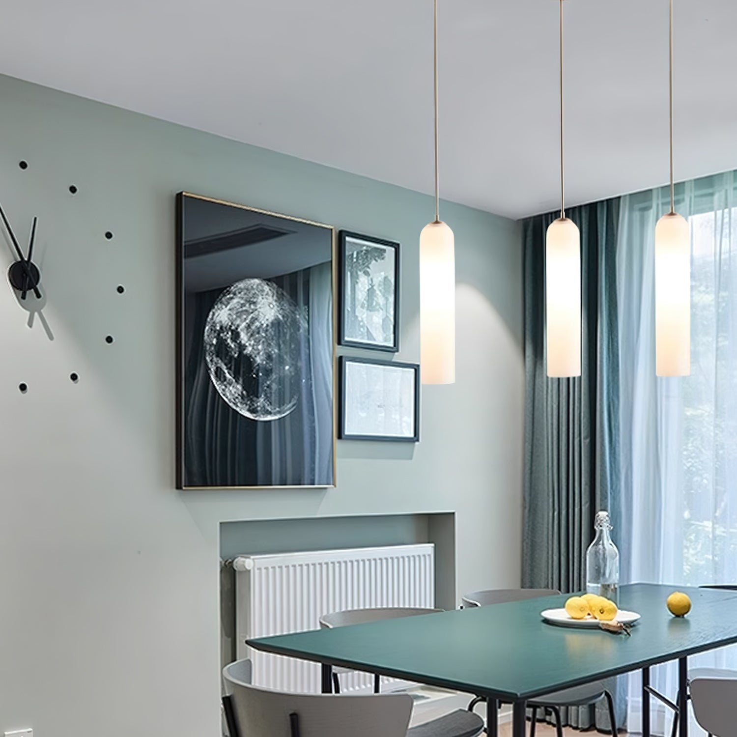 Valentina Long Tube Glass Pendant Light