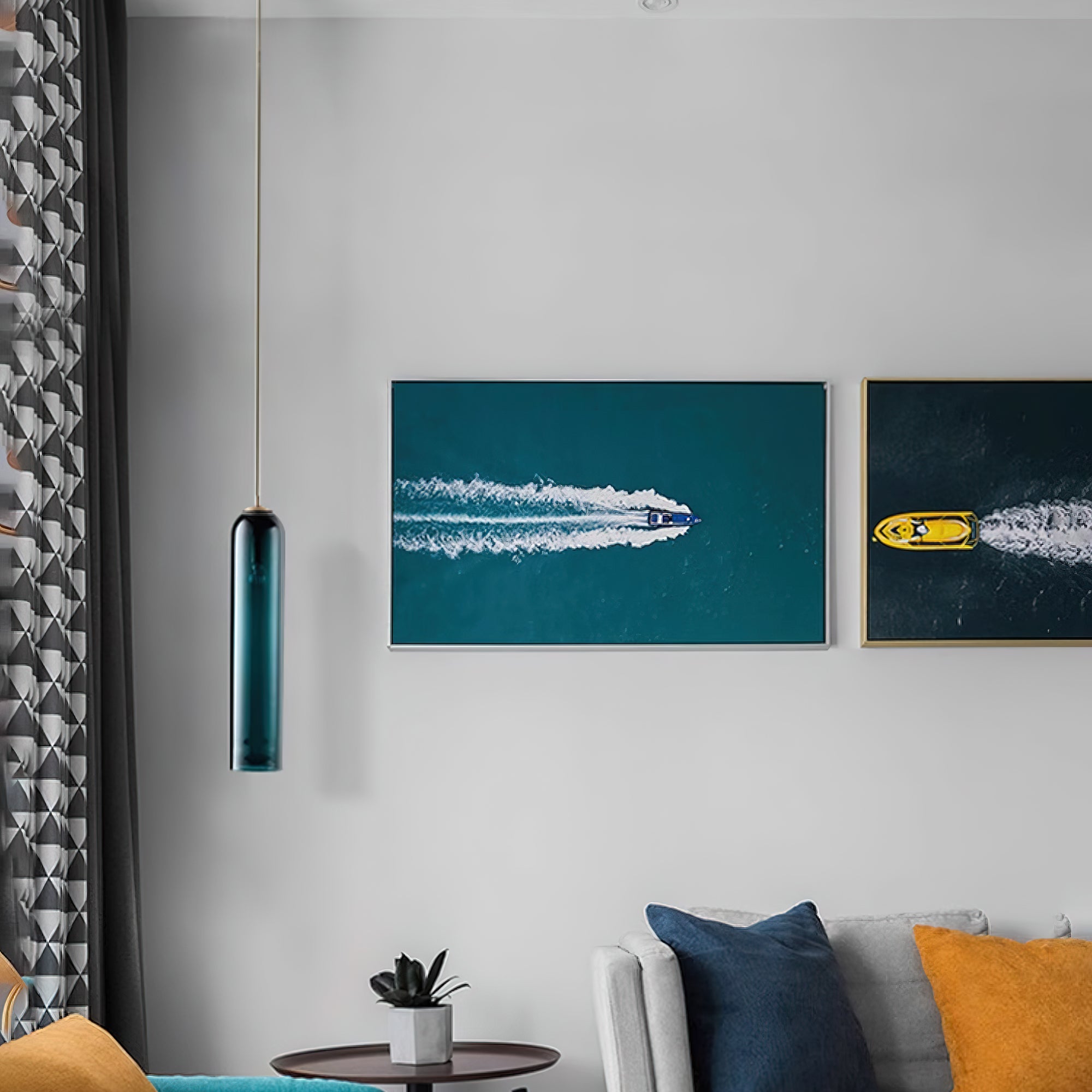 Valentina Long Tube Glass Pendant Light