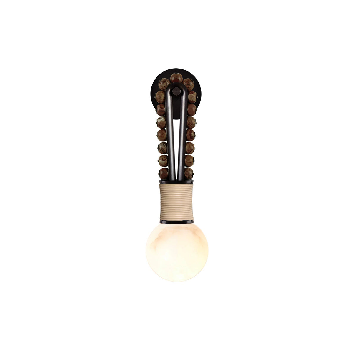 Erliren Creativity Art Walnut Alabaster Wall Lamp - Letslighting